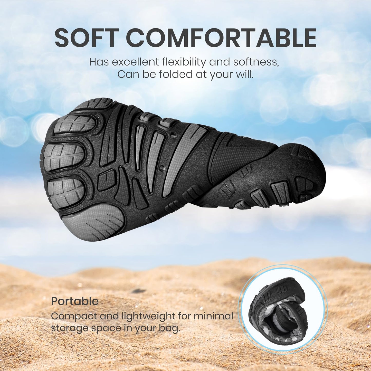 SEEKWAY Barefoot Water Shoes for Kids - Wide Toe Box and Quick-Dry Sand Shoes Toddler for Hiking Swim Beach Pool Kayak Sport Accessories, Camping Essentials Non-Slip for Boys Girls Sizes