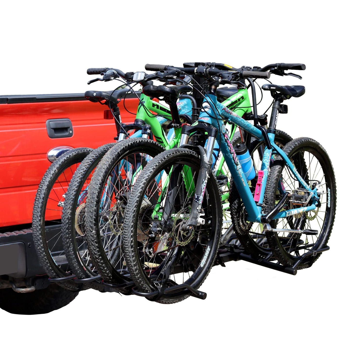 Rockland Foldable 4-Bike Rack, 160 lbs Capacity, Hitch Mount Bike Rack, Fits up to 2.5" Tire Width and 50" Wheelbase, Bike Carrier Rack for 2" Receiver for Cars SUVs Vans RVs