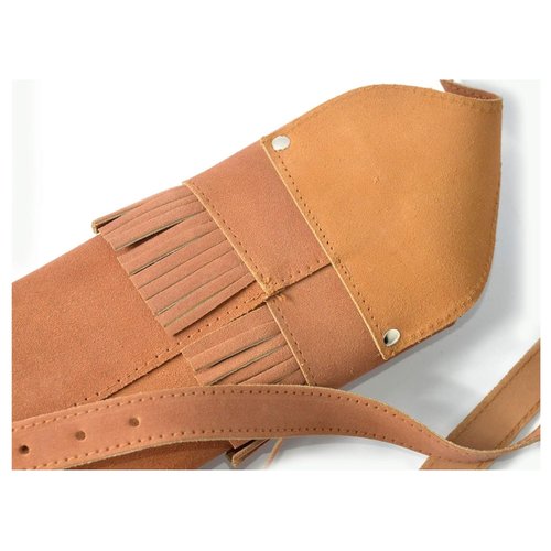 Leather Pro Impact Handmade Genuine Suede Leather Arrow Quiver Holder | Fast Draw Back Quiver Archery | Lightweight & Adjustable with Storage Pocket | Durable & Comfortable Fit
