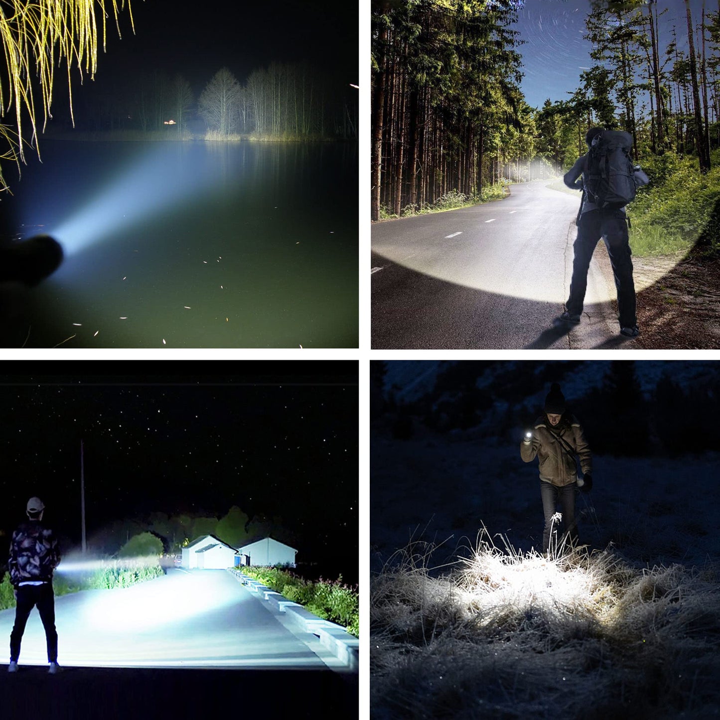 kwznob Rechargeable Flashlights 990,000 Lumens, Super Bright Flashlights with 5 Modes Adjustable, Waterproof Flashlight Powerful Flash Light for Home Camping Hiking Emergencies Gift