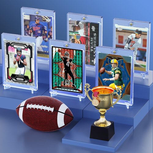 YHIJF 20-Pack Magnetic Card Holder, 35pt One Touch for Trading Cards, Baseball Card Holder, U-V Protectors Hard Plastic, for Sports, Game, MTG Cards