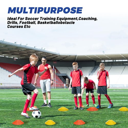 wutfuooo Soccer Agility Training Equipment Set, 12 Rung 20Ft Agility Ladder, 12 Disc Cones, 4 Steel Stakes, Solo Soccer Trainer, Jump Rope - Speed Training Equipment for Soccer Football Basketball