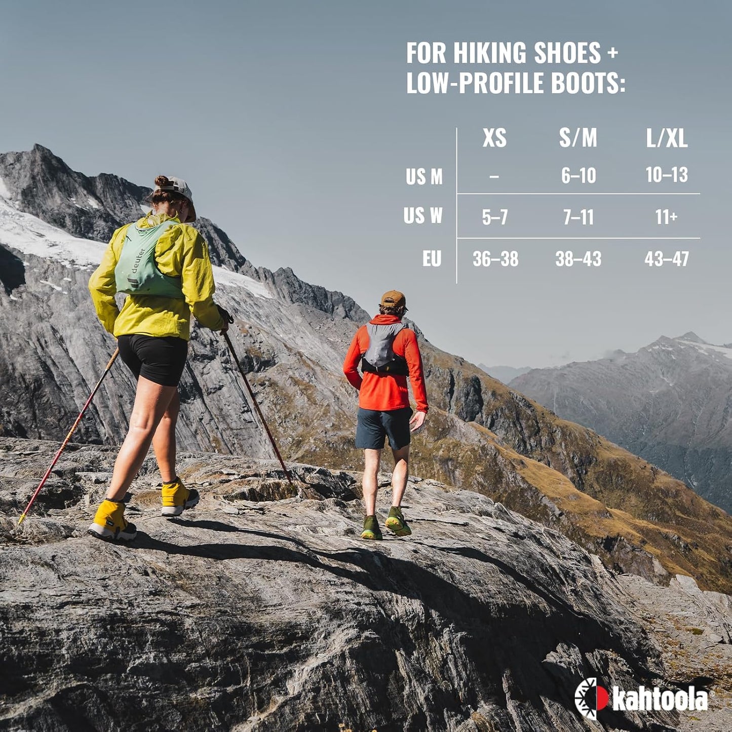 Kahtoola RENAgaiter Low Gaiters for Hiking, Mountaineering, Trail Running, Shoe & Boot Protection in Mud, Snow & Ice