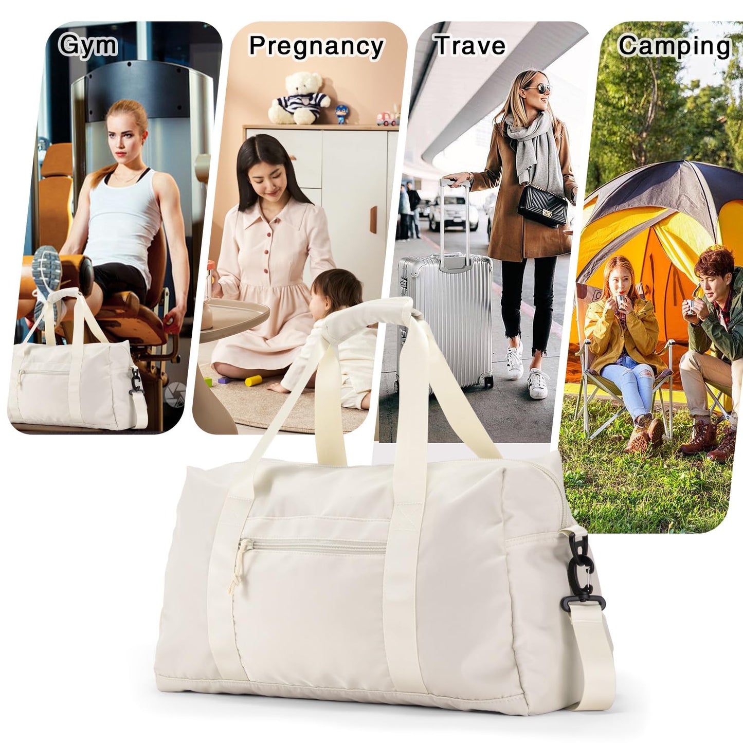 Travel Duffle Bag,Sport Gym Bag for Men And Women with Wet Pocket,Weekender Bag Carry On Tote Bags for Airplane