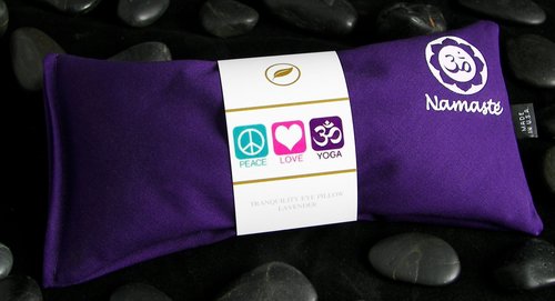 Happy Wraps Yoga Eye Pillows - Unscented Eye Pillows - Namaste Hot Cold for Stress, Meditation, Spa, Relaxation Gifts - Made in USA Set of 4 - Purple Cotton