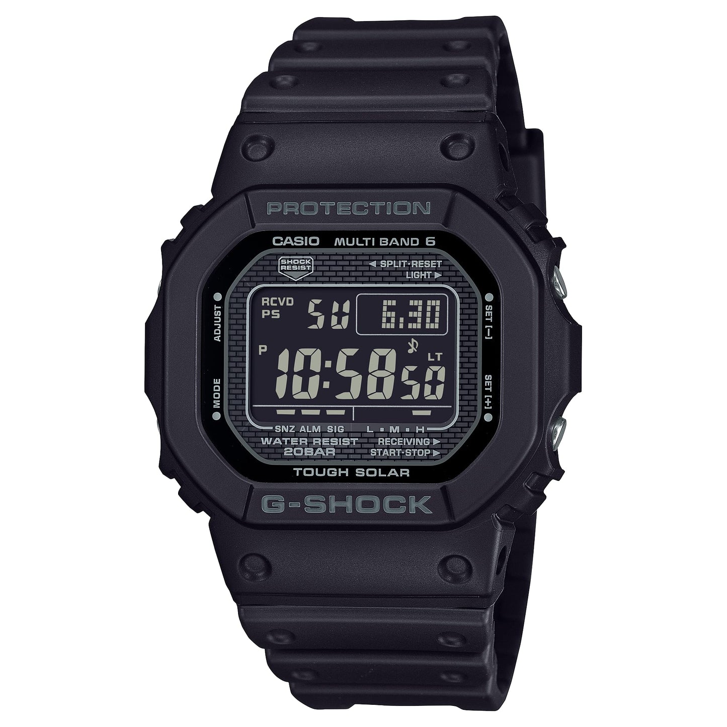 Casio G-Shock 5000 Series Black Out Resin Digital Watch GW5000HS-1