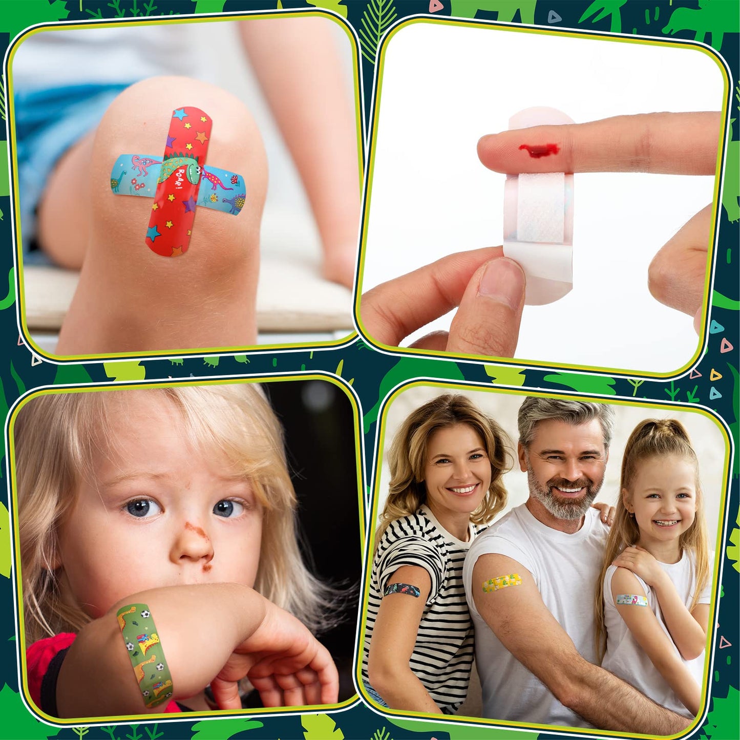 Estune 150 Pcs Kids Bandages Bulk Dinosaur 15 Styles Fun Back to School Gifts for Children Adhesive Colorful Flexible Cartoon Dinosaur Bandages Variety Pack for Kids Boys Girls Students School