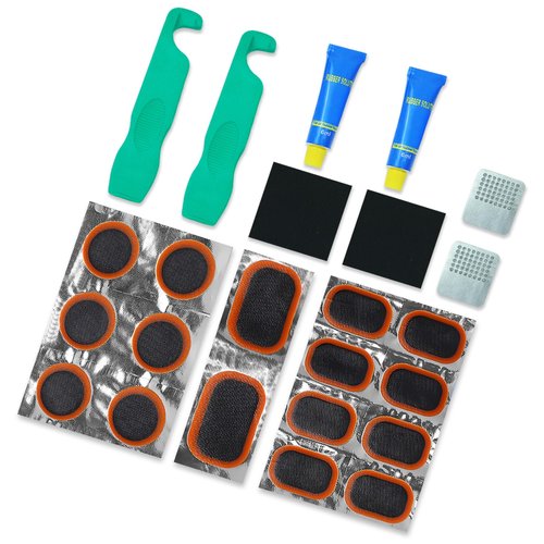 cycletour Bike Tire Repair Kit, Bicycle Tire Repair Kit with High-Strength Bike Tire Levers, Bike Tire Patch and Tire Repair Glue, Bike Tube Patch Kit for Mountain and Road Bikes