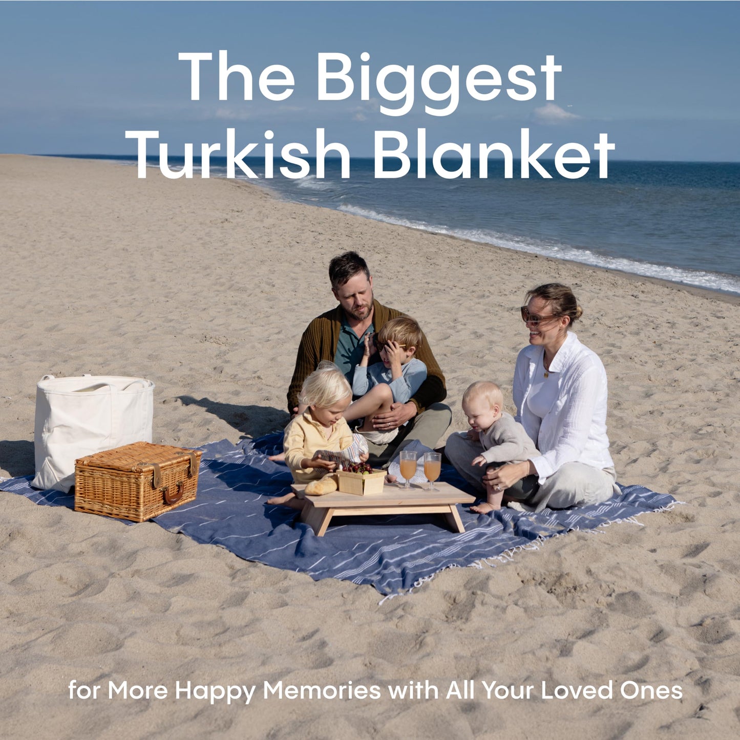 WETCAT Turkish Beach Blanket Sandproof (82"x82") 100% Turkish Cotton, Made in Turkey - Sand Free, Ultra Soft, Extra Large Throw for Picnic – Mint Green