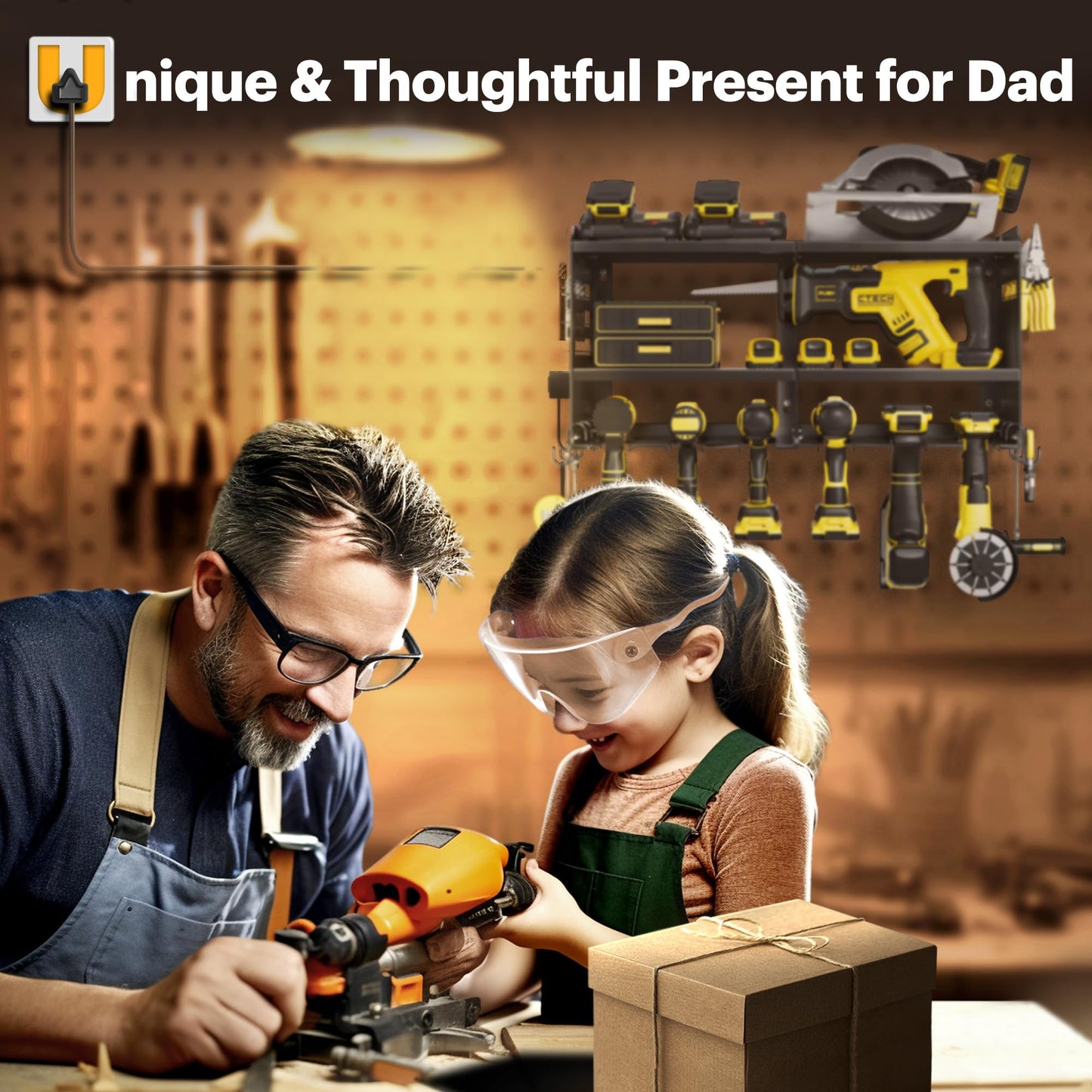 Spampur Power Tool Organizer Wall Mount with Charging Station