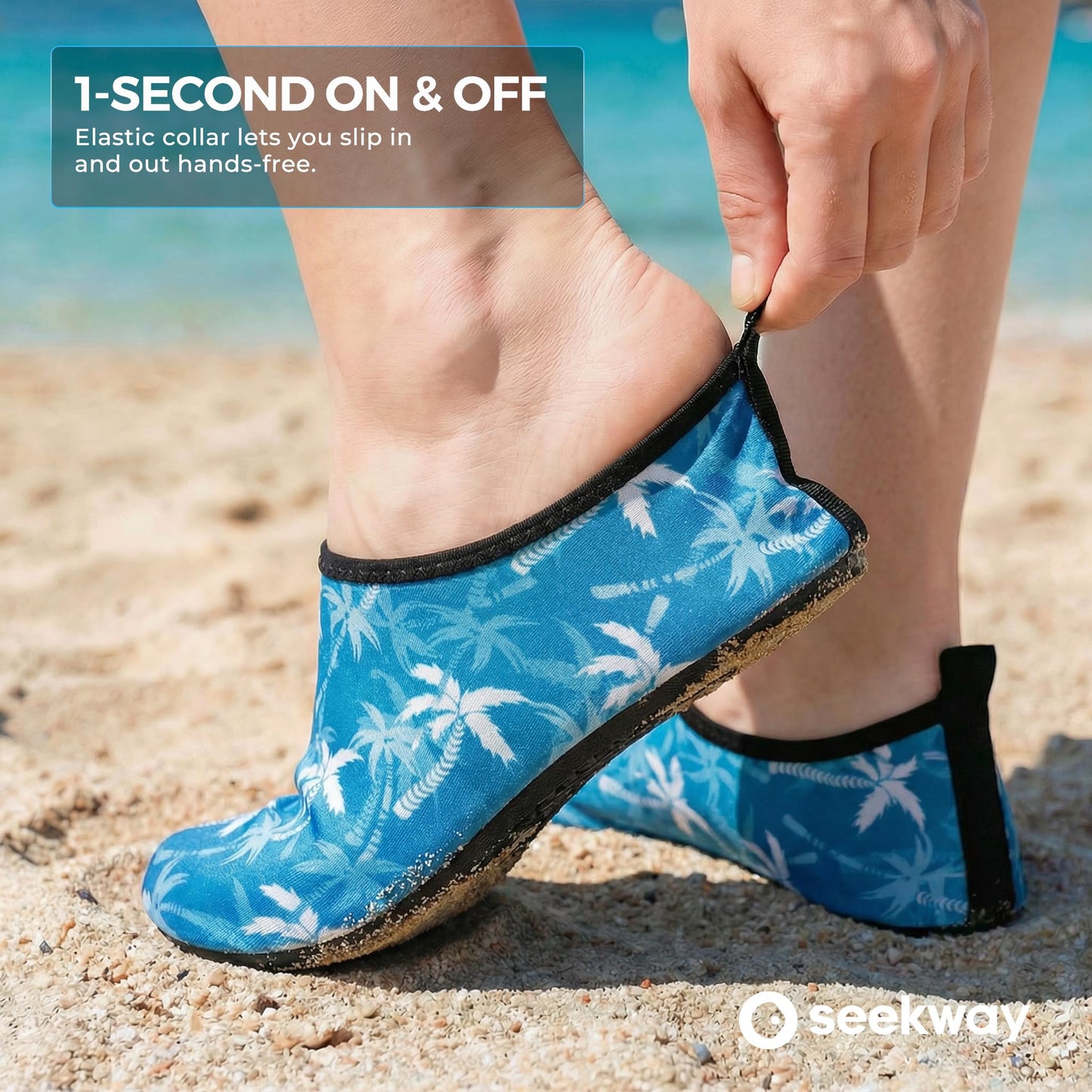 SEEKWAY Water Shoes Barefoot Aqua Socks Quick-Dry Non Slip Shoes for Beach Swim Pool River Boating Surf Women Men Bird SK002(U)