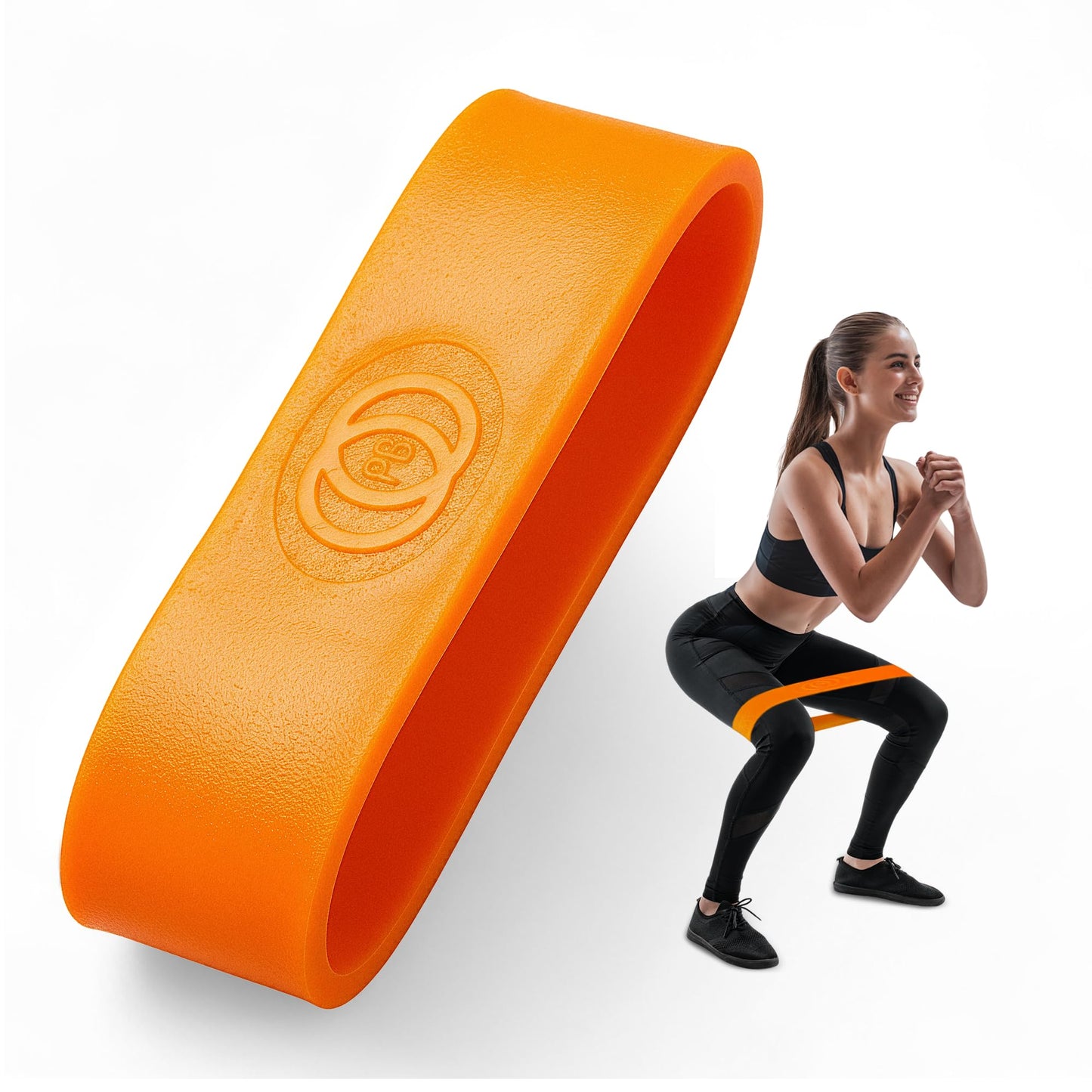 Pure Band - Professional Grade Physical Therapy Band for Home Workouts, Premium Thick Resistance Band Great for Stretching and Rehab, Latex-Free, Super Strong Band (Orange - Light Resistance)