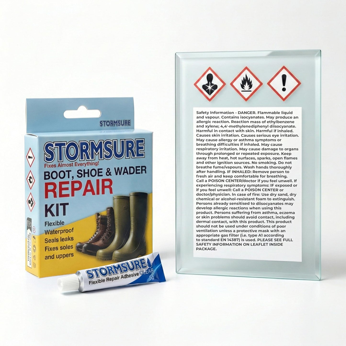 Stormsure Boot and Wader Waterproof Repair Kit - Strong, Durable and Flexible Repair for Soles, Uppers, Straps and More: Extend the Life of Your Footwear