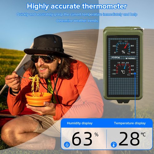 DonDofla Compass Hiking Survival Gear, Backpacking Multifunction Field Scout Compas for Girl Boy, Durable Map Reading Geology Activities Hunting Camping Navigation