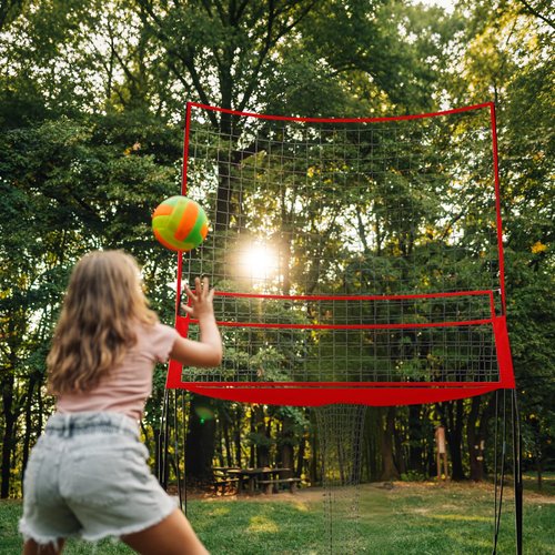 Volleyball Training Equipment Net for Backyard Park, Volleyball Training Net with Adjustable Height Indoor Outdoor, Trainer Kit, Ideal for Portable Spike Trainer and Practice for Teenager Adult