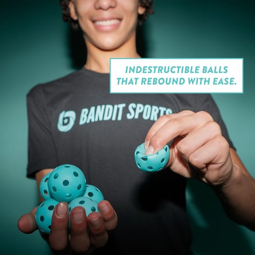 Bandit Sports Mini Popper Balls. Plastic Baseballs Made of Impact Resistant and Rebounding Material, Practice Baseballs for Hitting & Training (Pack of 12 Mini Baseball Training Balls)