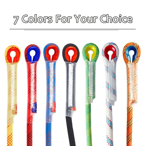 EMEKIAN 10 mm Black Indoor Outdoor Climbing Rope, 10 M (32 ft) Static Rock Climbing Rope for Escape Rope, Ice Climbing Equipment, Fire Safety Rescue Rope, with Non Slip Gloves
