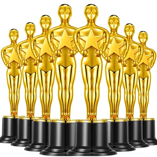 Jorpneost 24 Pcs Gold Award Trophies,Mini Trophy Party Favors for Celebrations,Classroom prizes,Competitions and Party Decorations,Awards Trophy for Kids and Auldt