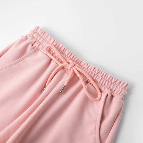Chicduo Girls Cotton Athletic Shorts Kids Active Performance Running Soccer Shorts with Drawstring & Pockets