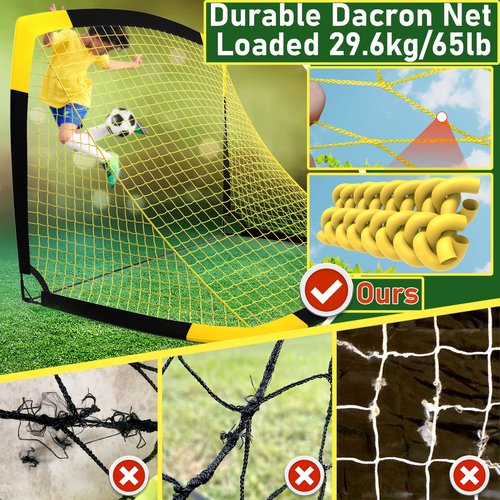 Happy Jump Soccer Goal Pop Up Foldable Soccer Net for Backyard 5'x3.6', 1 Pack