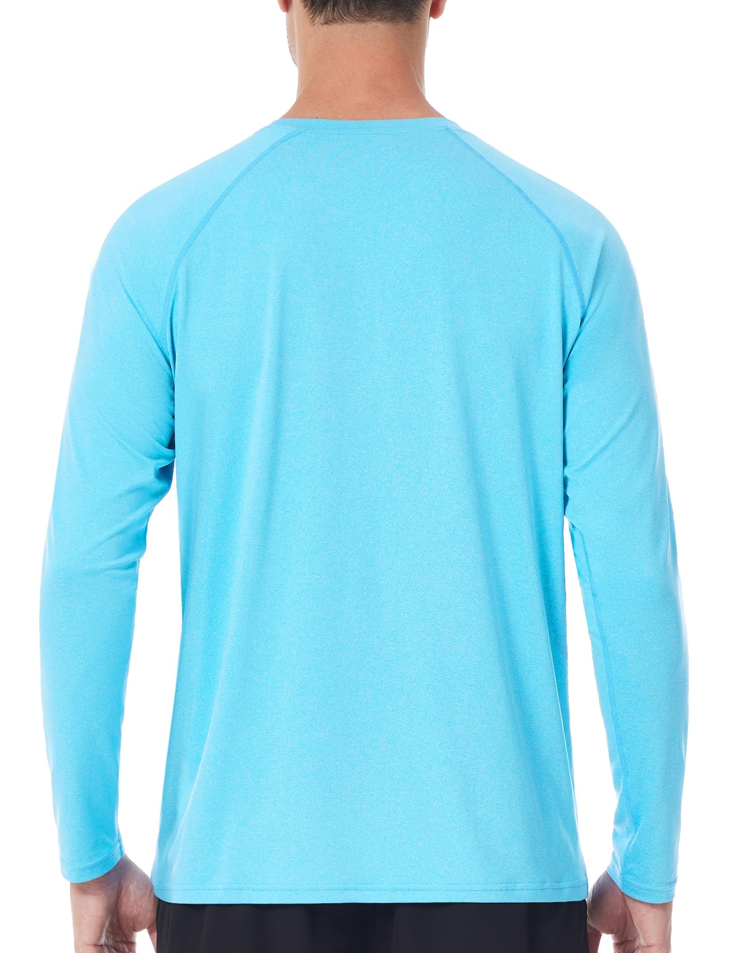 Roadbox UPF 50+ Sun Shirts for Men, UV Protection Long Sleeve Swim Shirt, Quick Dry Rash Guard for Fishing Hiking Running Blue
