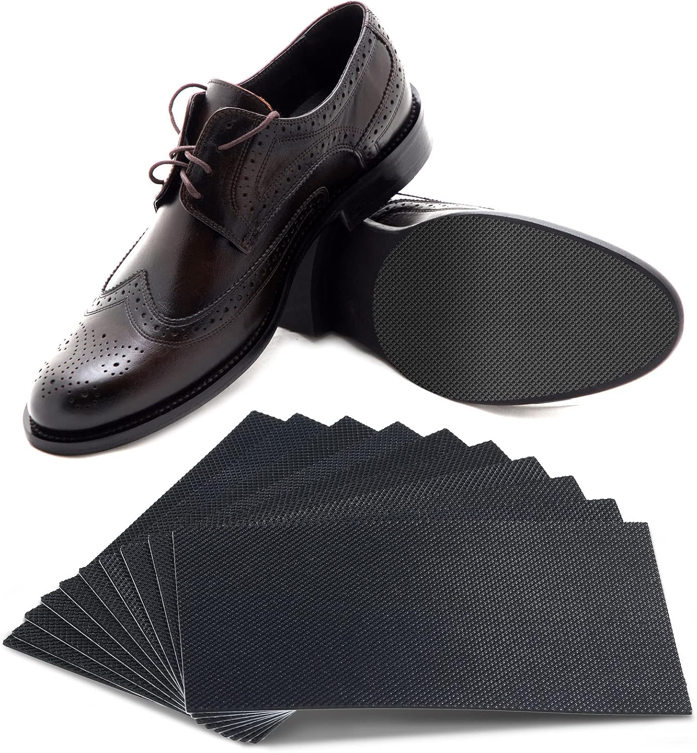 10 Pcs Non-Slip Shoe Pads for Bottom of Shoes Anti-Slip Grips Adhesive Grip Pads Sole Protector 3.1 x 5.1 Inches for Heels Trainers Treads Boots