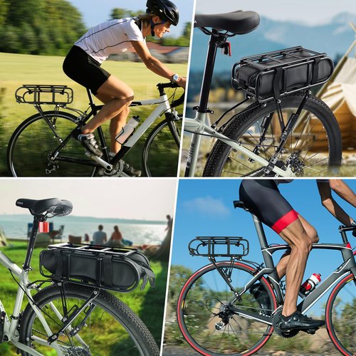 ZUKKA Rear Bike Rack Bike Cargo Rack Aluminum Quick Release Bike Rack Height Adjustable Fit 24"-28"/700C Bikes for Mountain Bike Road Bike