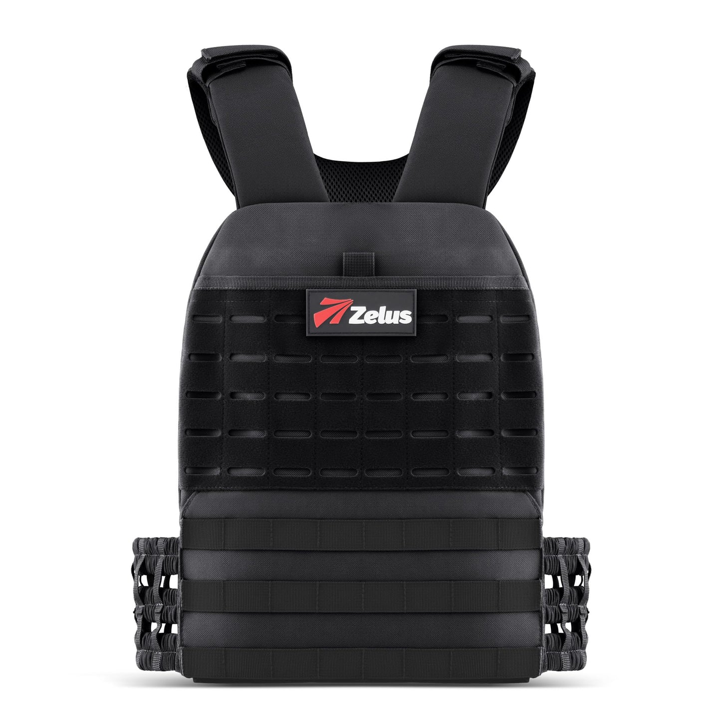 ZELUS Weighted Plate Carrier Vest, Tactical Adjustable Weighted Vest for Men Women Holds Up to 65lb for Strength Rucking Training Workout, Running Vest with MOLLE Panels, Khaki