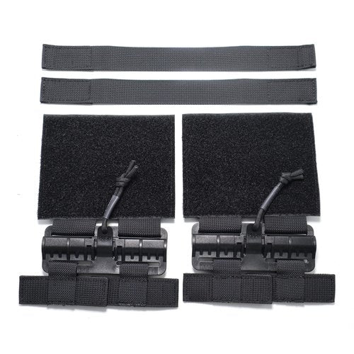YUNCAIMAOYI Tactical Molle Vest Quick Release Buckle Set Quick Disconnect Cummerbund Adapters Fast Fit Molle Side Belt Cummerbund Straps for JPC CPC NCP XPC 420 Vest (Black)