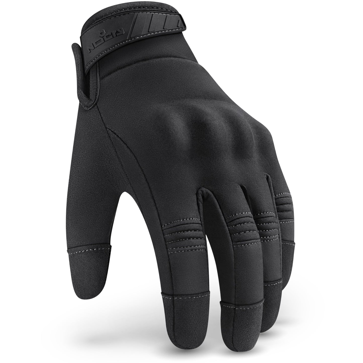 NoCry Water Resistant Tactical Shooting Gloves for Men with Soft Padded Knuckle Guards and Reinforced Palm with Non-Slip Grip — Ideal Heavy Duty Black Airsoft Gloves