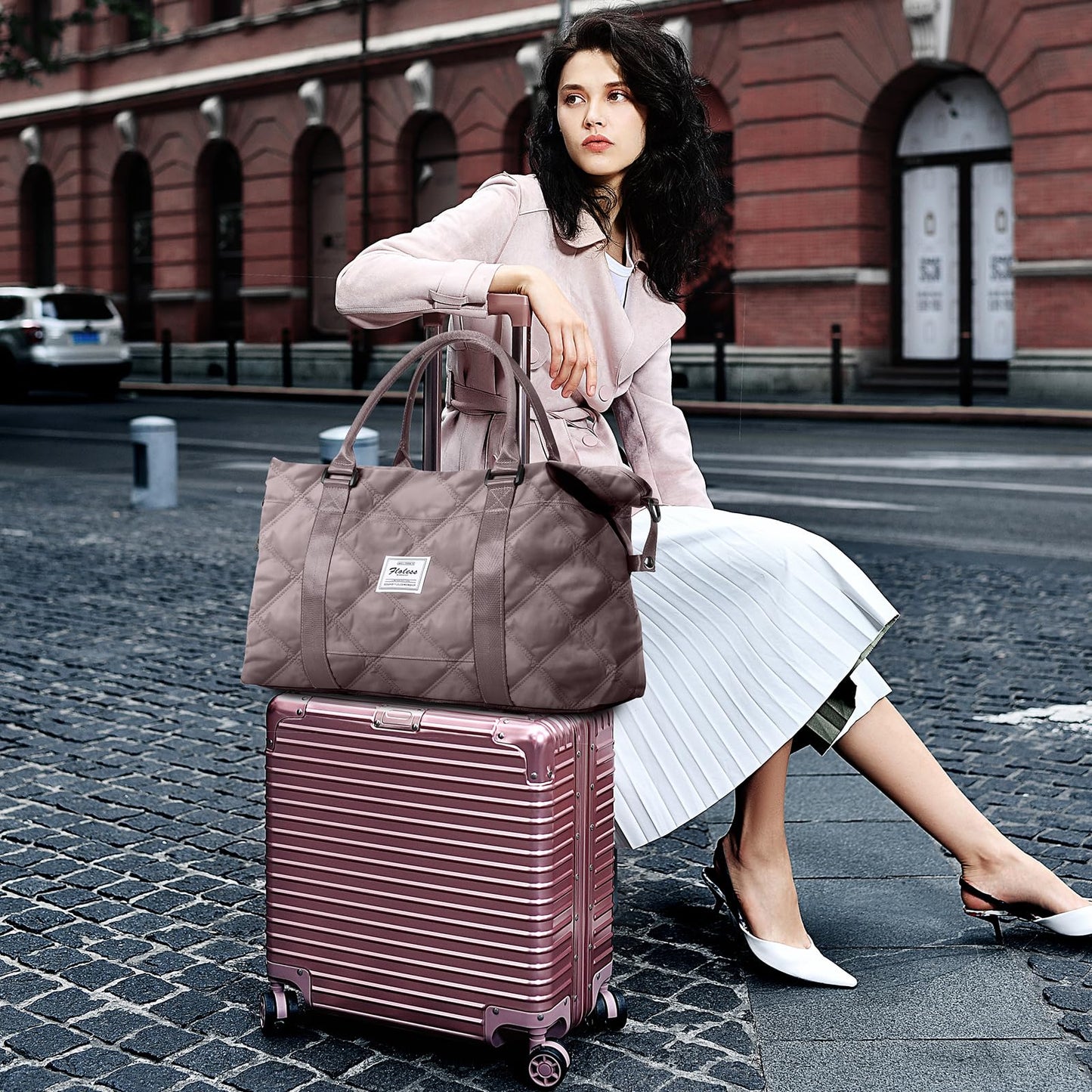 Travel Duffel Bag,Overnight Weekender Bags for Women with Wet Pocket