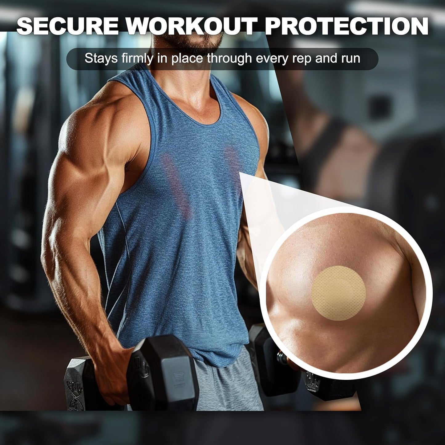 100Pcs (50 Pairs) Nipple Covers Men, No-Show Mens Nipple Guard Tape Anti-Chafing Nipple Covers for Men, for Running, Sports, and Daily Wear (Beige 25 Pairs + White 25 Pairs)