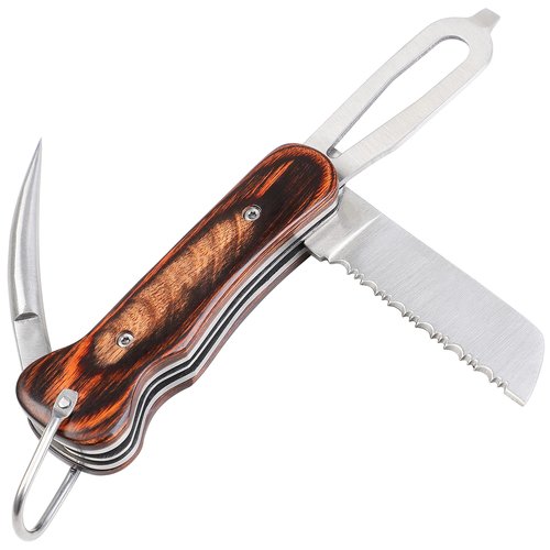 DULEES Marlin Spike Rigging Knife, Multipurpose Sailing Knife Sailor Knife Boat Knife Matching Belt Pocket Sheath, Marlinspike Knotting Tool for Boating Fishing Sailboats.
