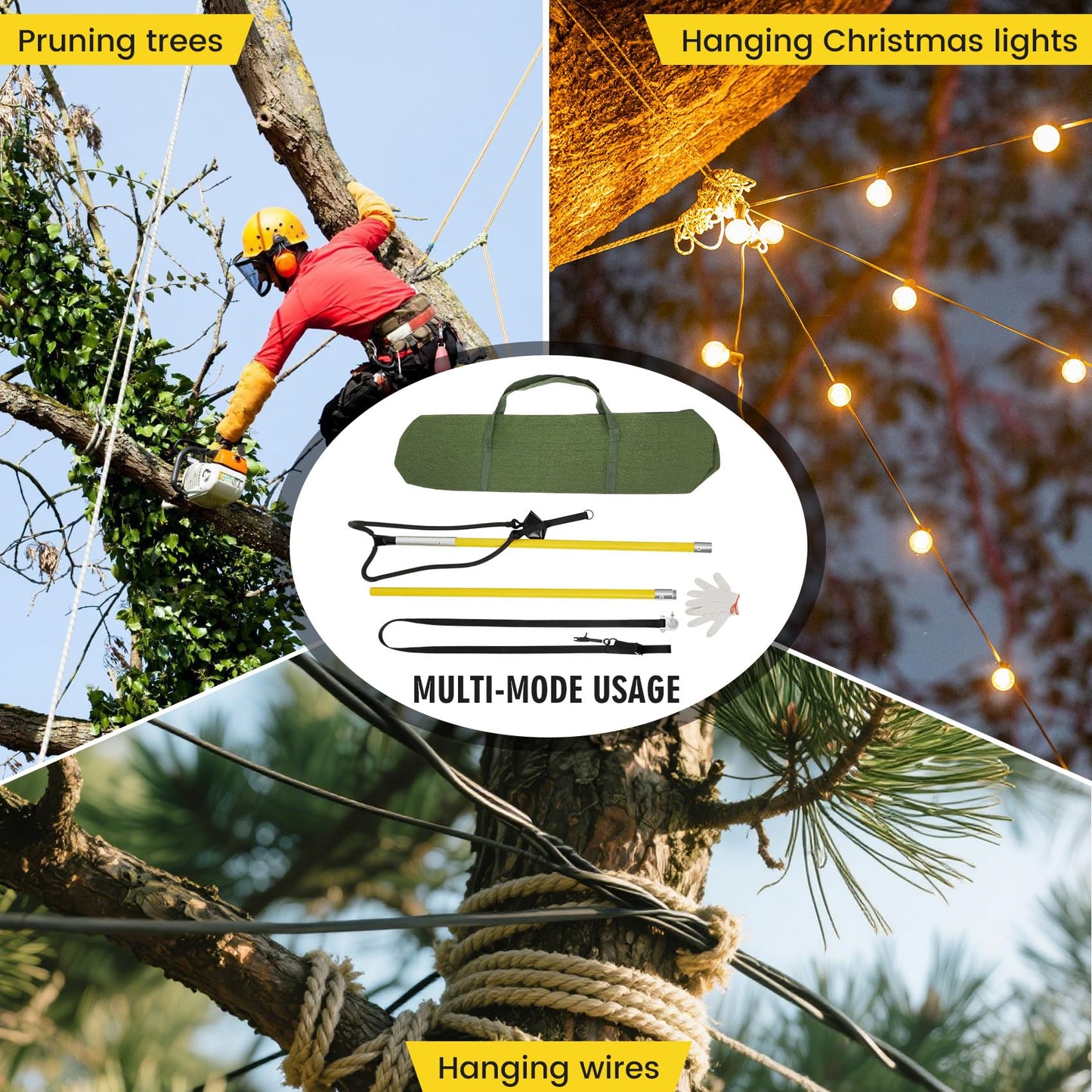 Innisle Slingshot Arborist Throwline Launcher with Trigger, High Precision Arborist Throw Line Launcher, Suitable for Tree Trimming, Hanging Christmas Lights and Hang Ham Radio Antennas