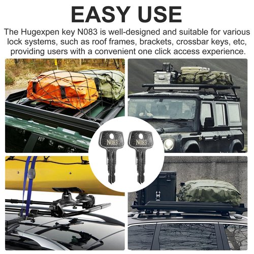 Hugexpen N083 Key Replacement for Thule Rack Core, Key Cylinder for Bike Rack Lock, Roof Cargo Lock, Roof Rack Locks, Cross Bars, Towers, Ski Rack Etc