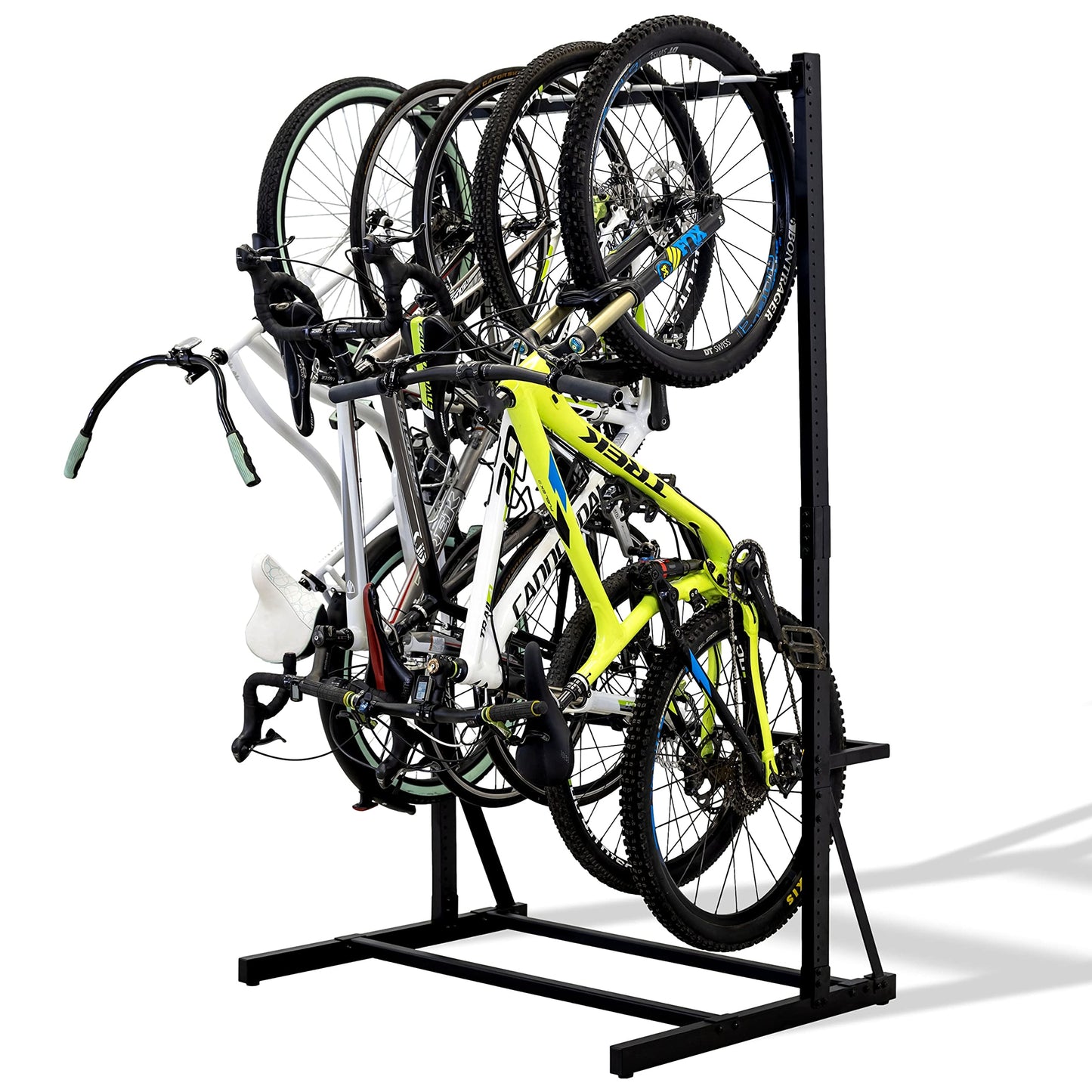 StoreYourBoard Freestanding 5 Bike Storage Rack, The Original G-Bike, Indoor Garage Floor Stand, Bicycle Organizer