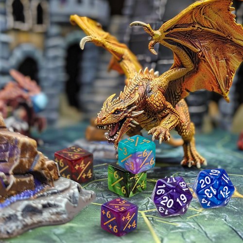 50 MTG Counters Dice Marble Bulk Spindown Life Counter Tokens Dice Buff Tokens Compatible with Magic Card Game Accessories CCG Creature Stats (Red&Green, Purple&Blue)