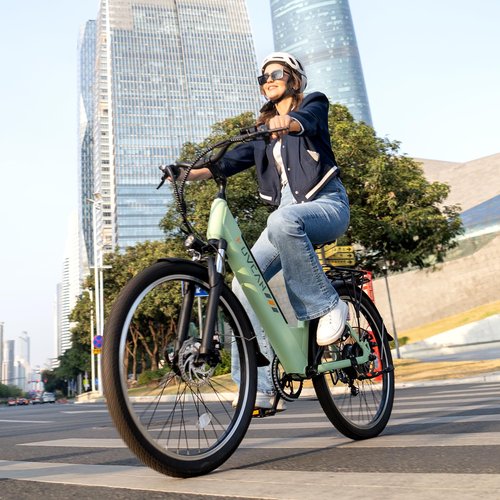 Movcan V80 Electric Bike, 1000W Motor 28MPH Ebike, 48V 13Ah Removeable Battery, 26'' City Cruiser Adult Electric Bicycles up to 70 Miles, 7-Speed Dual Disc Brake, Mountain E Bike for Commuting