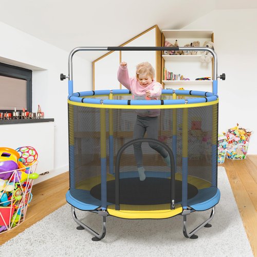 60" Trampoline for Kids, 5FT Mini Indoor and Outdoor Toddler Trampoline with Net