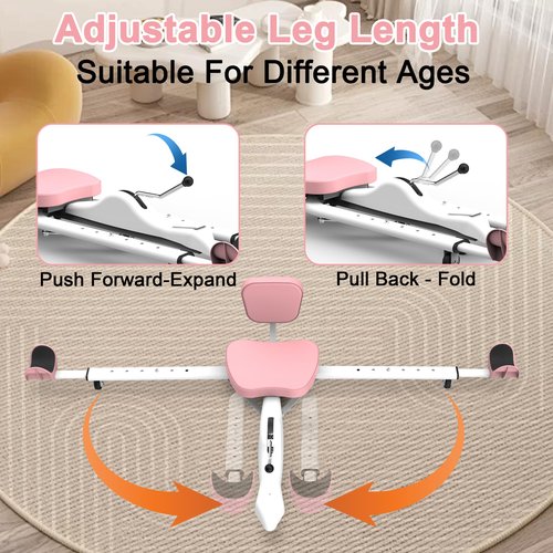 Split Machine - Leg Split Stretching Machine, Splits Trainer Adjustable, Fitness Training Equipment for Ballet Yoga Sports Training Improve Flexibility, Load Capacity 300lbs(Pink)