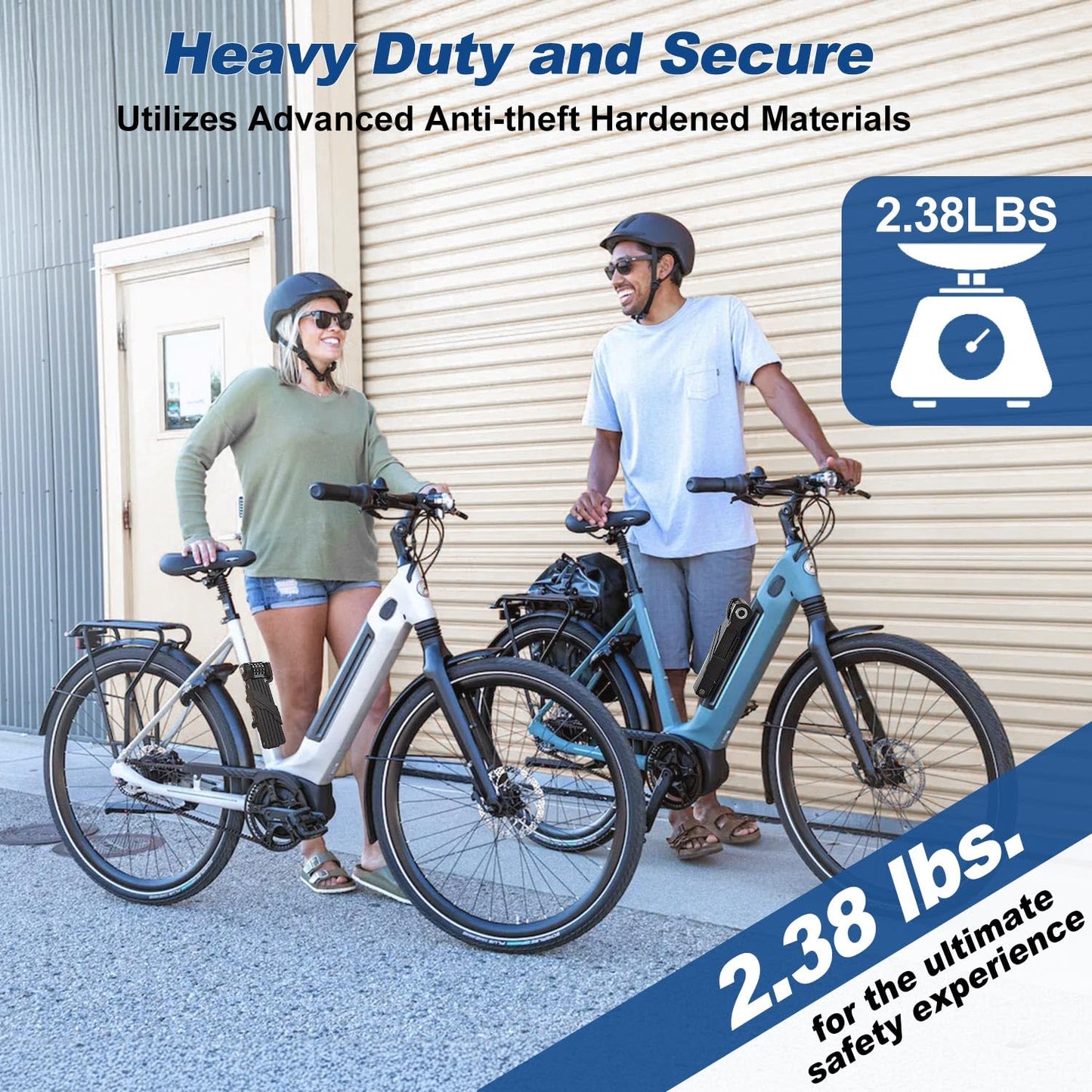 NDakter Folding Bike Lock, Keyless Compact 4 Digit Combination Bike Lock Heavy Duty Anti Theft, 3Ft Security Resettable Bike Foldable Locks for Bicycle, Electric Bike, Escooter