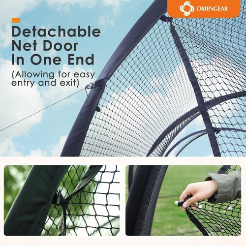 ORIENGEAR Baseball Batting Cage Baseball and Softbal Batting Cages for Backyard, Hitting Training Equipment, Backyard Hitting and Pitching Practice Net, 30 x 13 x 9 ft