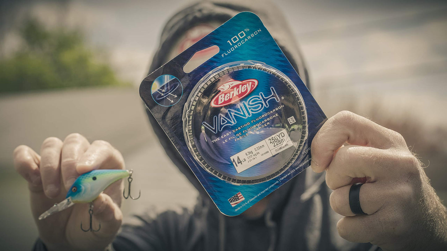 Berkley Vanish®, Clear, 12lb | 5.4kg, 2000yd | 1828m Fluorocarbon Fishing Line, Suitable for Saltwater and Freshwater Environments
