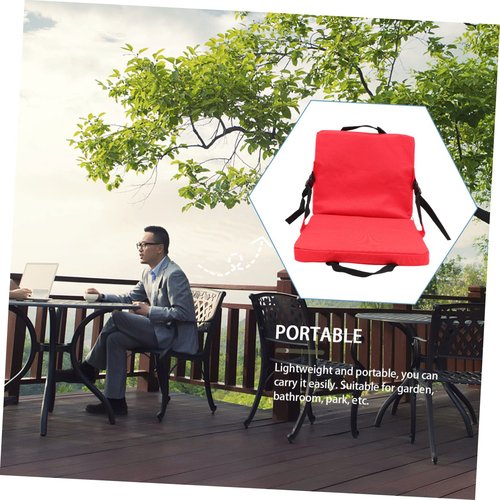 UKCOCO Professional Bleacher Seat Cushion Wear-Resistant Outdoor Accessory Lightweight and Portable Stadium Seat for Garden Park and Bathroom Use
