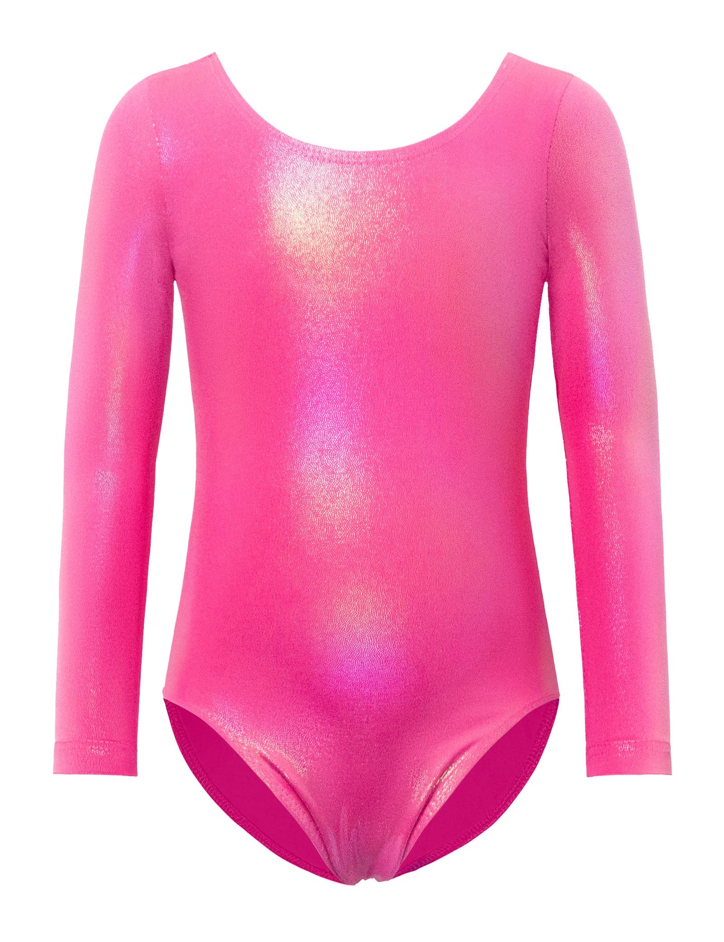 Nokecina Leotards for Girls Gymnastics Size 4t 5t Hotpink Long Sleeve Athletic Dancewear Kids One-Piece Gym Tumble Outfits