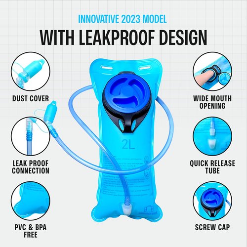 Transparent Clear Sojourner Rave Hydration Pack - Hydration Backpack - Hydropack with 2L Bladder - Water Backpack for Festivals, Hiking, Running, Biking and More
