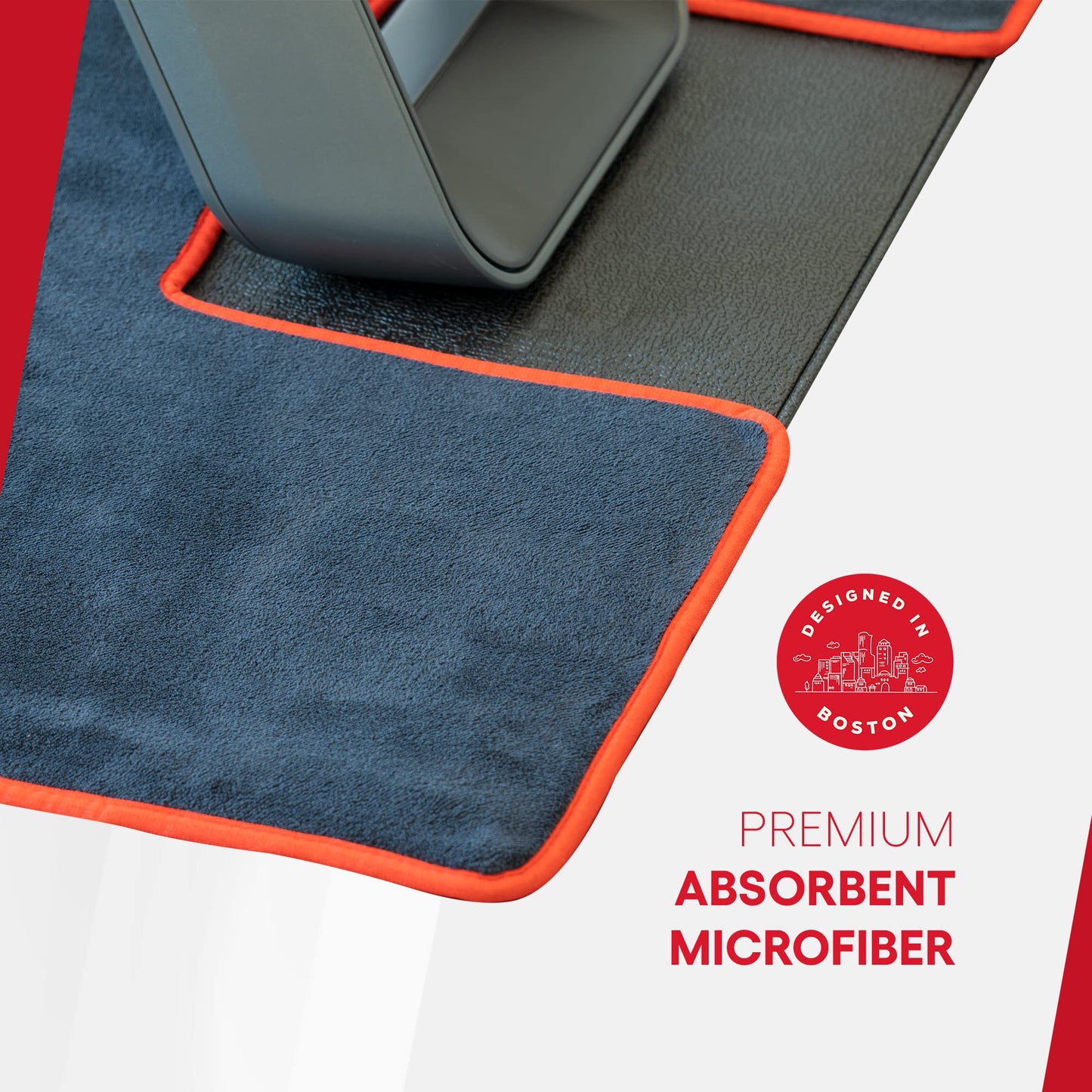 Mat Sweat Towel for Original Peloton Row and Cross Training Row+ - Custom Floor Mat for Peloton Rower - Accessories for Peloton - Keep Your Floor Clean of Sweat - Reversible Design