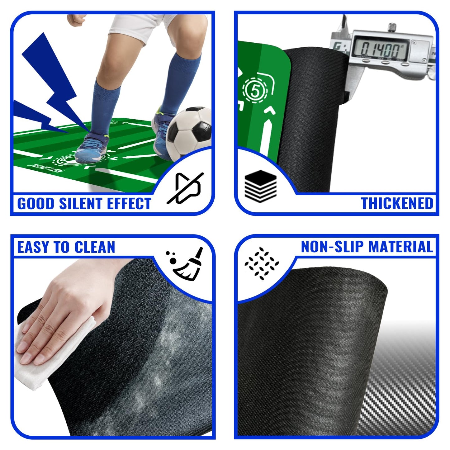 Soccer Training Equipment,Soccer Training Mat Improve Strength,Agility and Coordination,Anti-Slip Silent Absorption Soccer Footwork Training Mat,Soccer Trainer for Indoor/Outdoor Drills