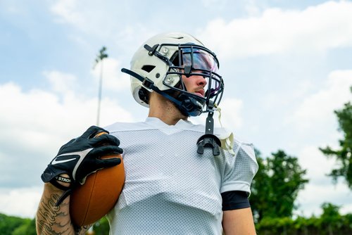 Vettex Football Doubleguard Mouthguard with Lip Protection - Adult - 2 Pack, White and Black
