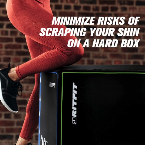 RitFit 3 in 1 Extra Firm Soft Plyo Box 300lb Weight Capacity 24”x 20”x 16”-A Medium